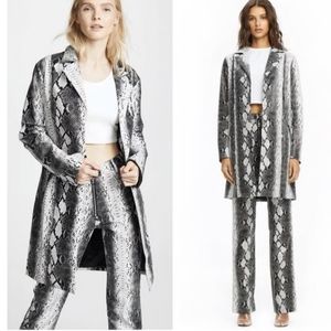 I.AM.GIA Snakeskin Python Leather Trench Coat Jacket - Bella Hadid